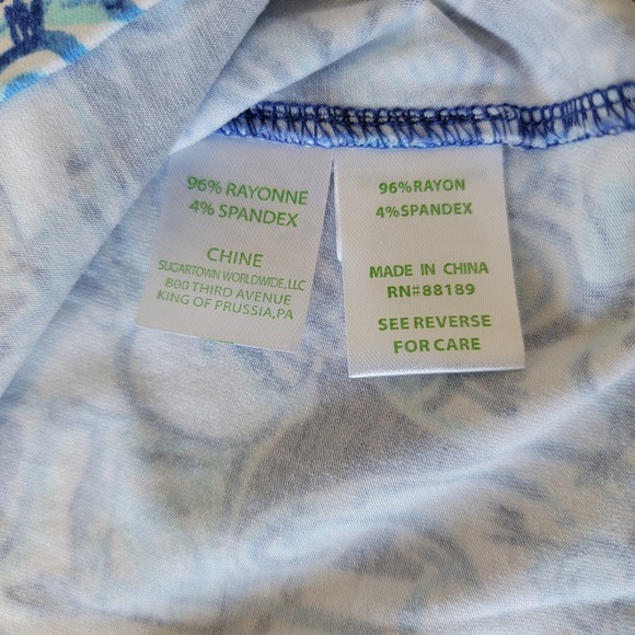 Lilly Pulitzer Ophelia Dress Bomber Blue Get Trunky Engeneered Print Size Medium - Picture 8 of 10